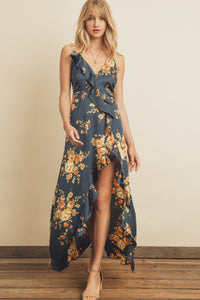 Floral Print Maxi Dress - BARUCH Style
