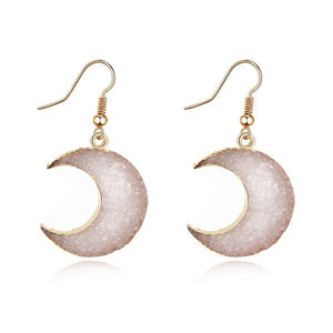 Natural stone Moon Earrings - BARUCH Style