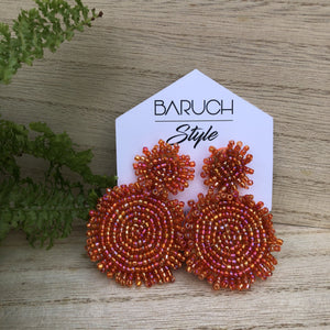 Beaded Round Earrings - BARUCH Style