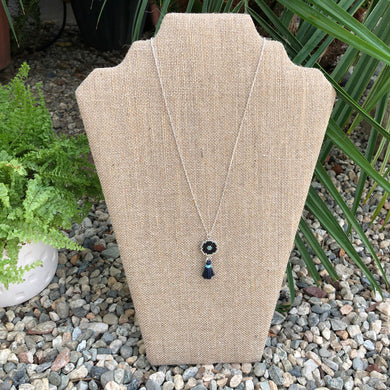 Round Evil Eye Drop Tassel Necklace - BARUCH Style