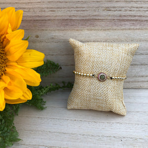 Gold Filled Beads Zircon Bracelet - BARUCH Style