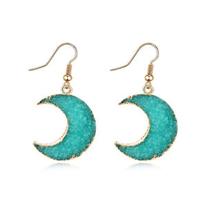 Natural stone Moon Earrings - BARUCH Style