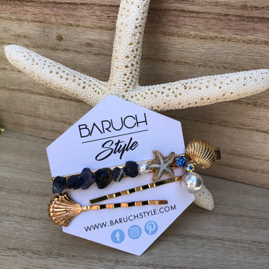 Starfish Pearl Hair Pins - BARUCH Style