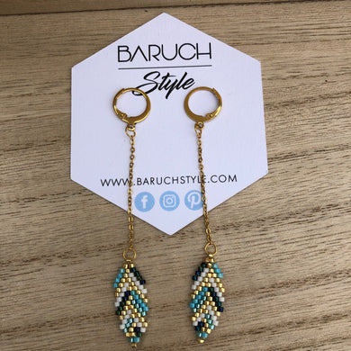 Leaf Beaded Earrings - BARUCH Style