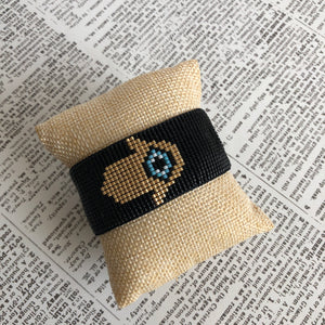 Hamsa Eye Woven Block Beaded Bracelet - BARUCH Style