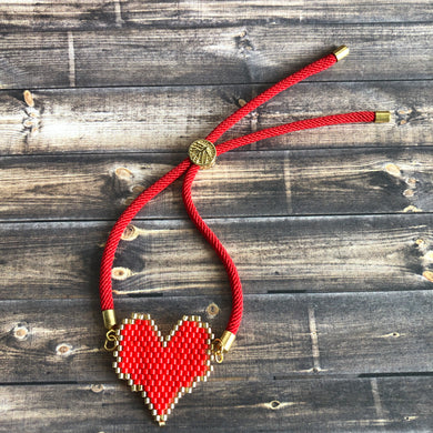 Heart Cord Bracelet - BARUCH Style