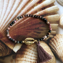 Natural-Stone beaded shell tassel Bracelet - BARUCH Style
