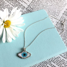 Oval Evil Eye Beaded Necklace - BARUCH Style